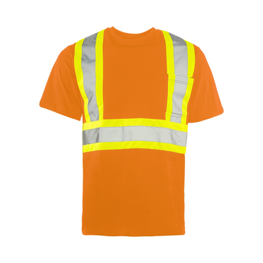 High Visibility Safety T-Shirt, Cotton, 4" Reflective Tape