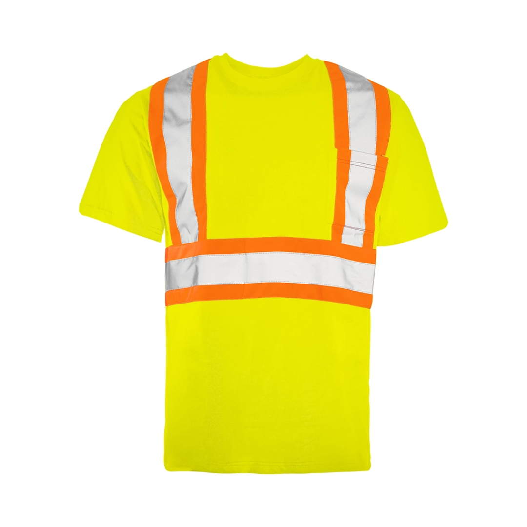 High Visibility Safety T-Shirt, Cotton, 4" Reflective Tape