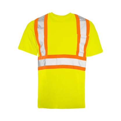 High Visibility Safety T-Shirt, Cotton, 4" Reflective Tape
