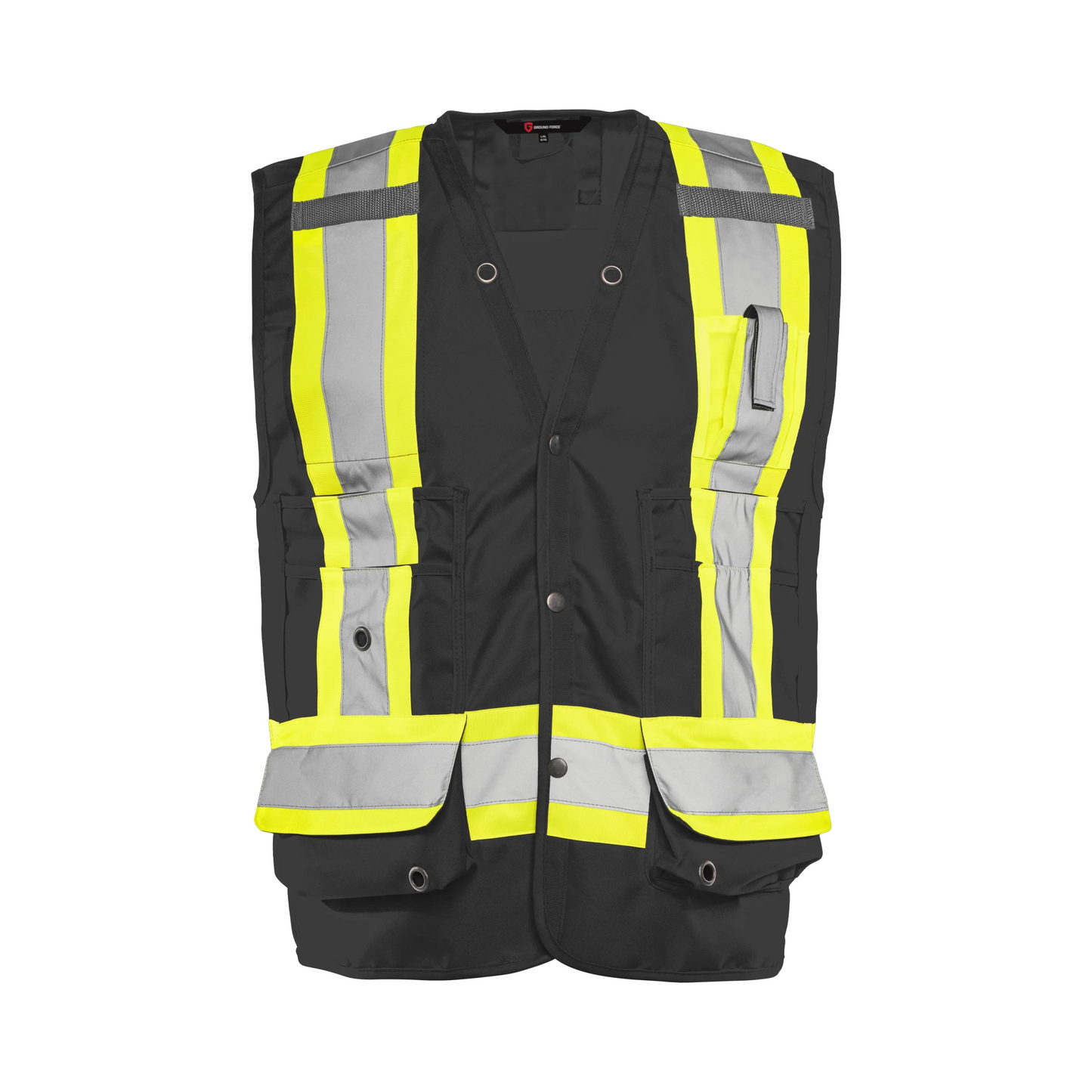 Deluxe Surveyor Vest, 4" Reflective Tape, 17 Pockets