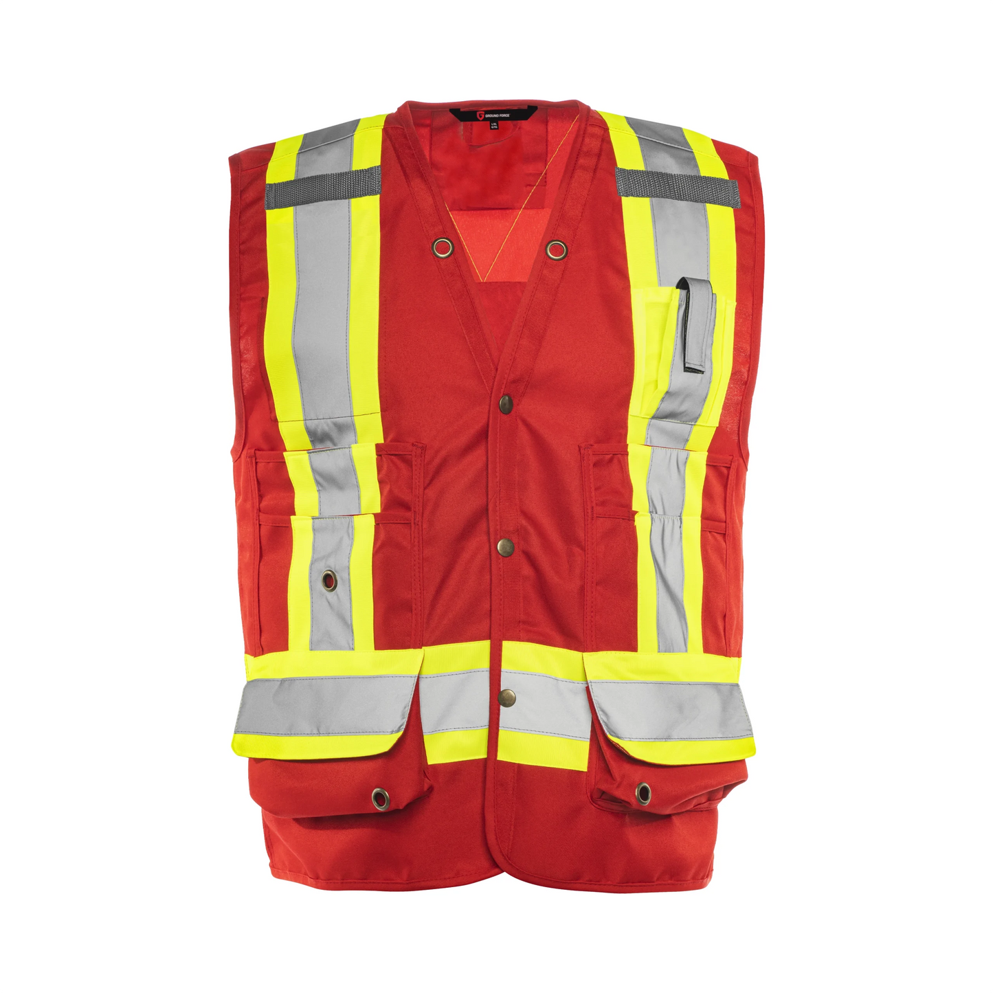 Deluxe Surveyor Vest, 4" Reflective Tape, 17 Pockets