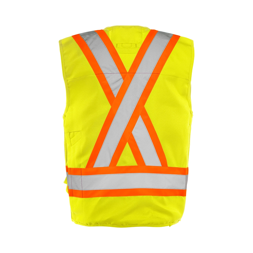 Deluxe Surveyor Vest, 4" Reflective Tape, 17 Pockets