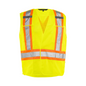 5 Pt. Tearaway Mesh High Visibility Safety Vest, 4" Reflective Tape, 4 Pockets