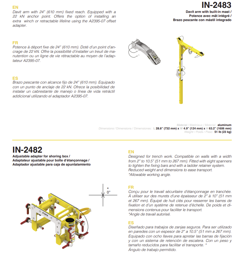 MSA - Xtirpa Trench Davit