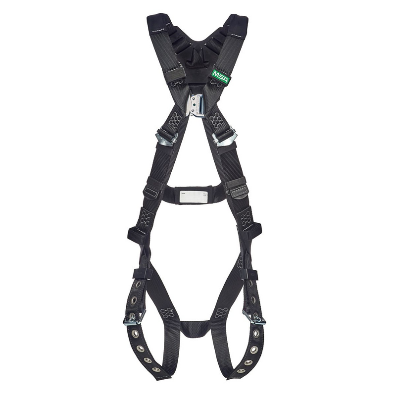 V-Form Arc Flash Harness, Back Web Loop, Tongue Buckle Leg Straps