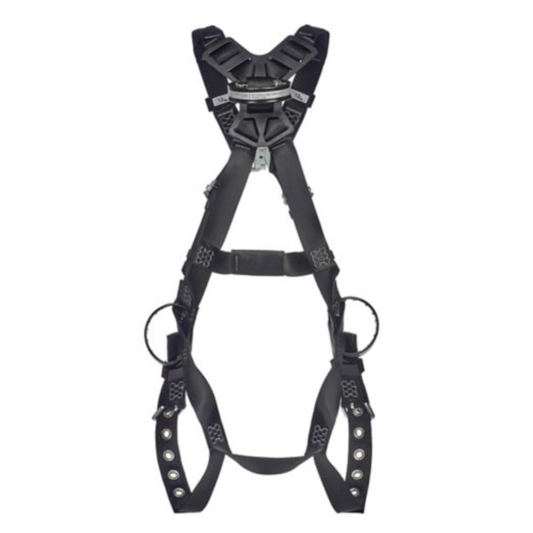 V-Form Arc Flash Harness, Back Web Loop, Tongue Buckle Leg Straps