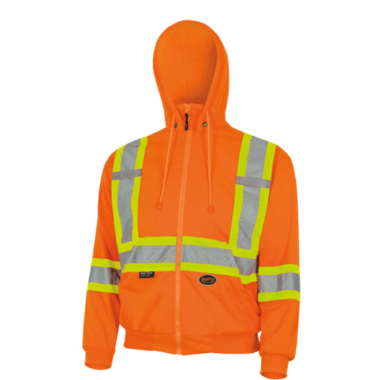 Pioneer Hi-Vis Micro Fleece Safety Hoodie