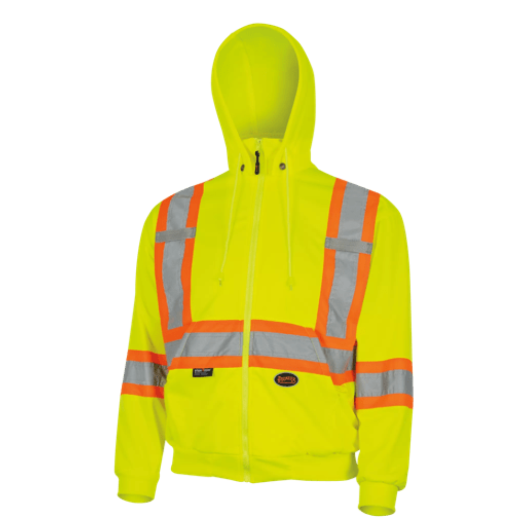 Pioneer Hi-Vis Micro Fleece Safety Hoodie