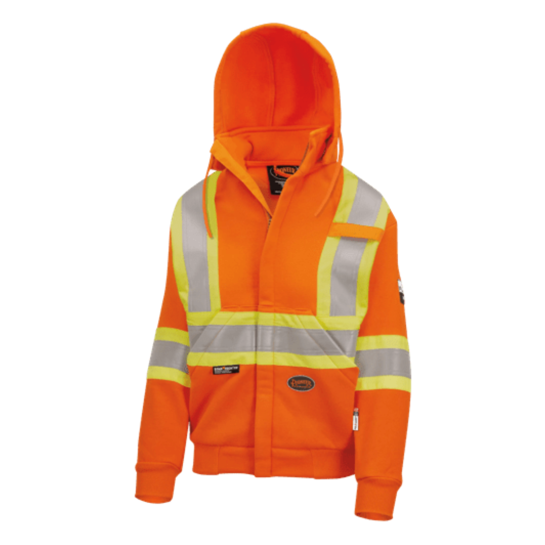 Womens FR Hi-Vis Heavyweight Cotton Safety Hoodie