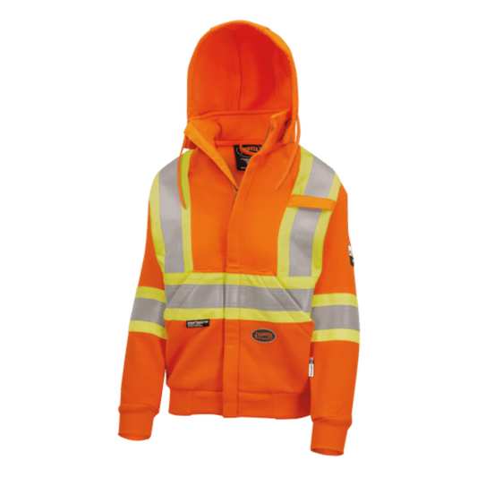 Womens FR Hi-Vis Heavyweight Cotton Safety Hoodie