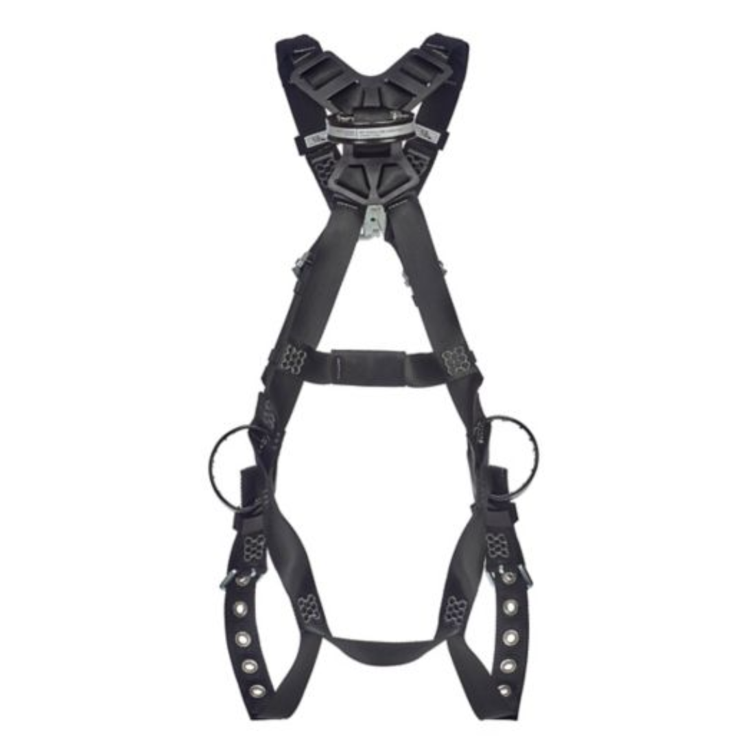 V-Form Arc Flash Harness, Back & Hip Web Loop, Tongue Buckle Leg Straps
