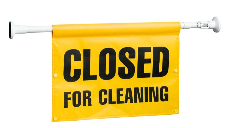 Closed For Cleaning Sign