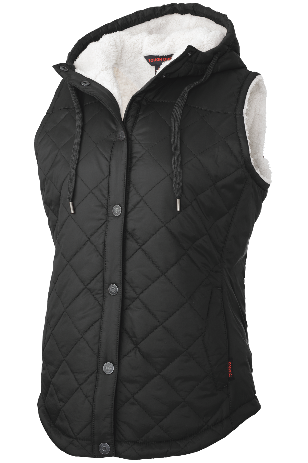 Tough Duck WV10 Quilted Sherpa Lined Vest – Black - Supplynow.ca