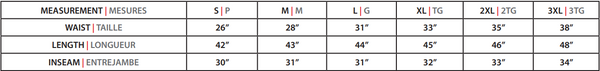 Sizing Chart