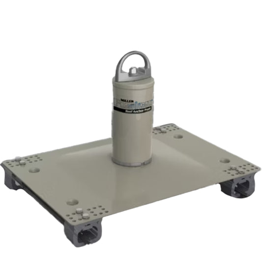 Miller X10000 Small Standing Seam Design Base Plates and Mounting Assemblies Silver Fall Protection