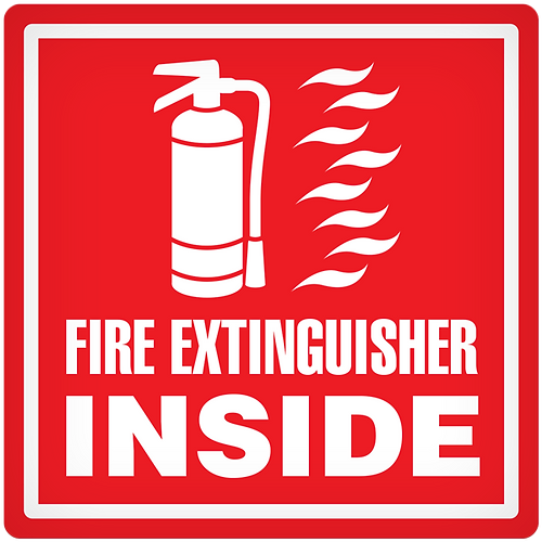 Fire Extinguisher Inside Vehicle Decal