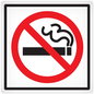 NO SMOKING Vehicle Decals 4" x 4" 25 /pkg