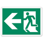 Plastic Running Man Exit Sign Left(10" x 14" )
