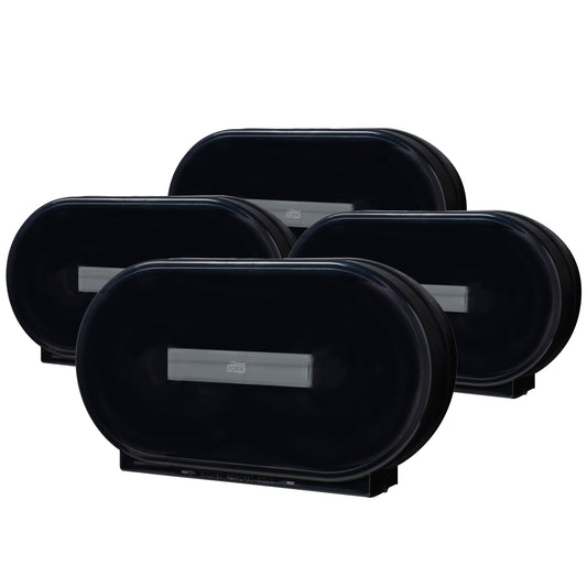 Tork Twin Jumbo Toilet Paper Roll Dispenser Black T1