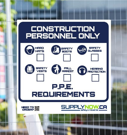 PPE Requirements Sign, 24 x 24-inch, Corrugated