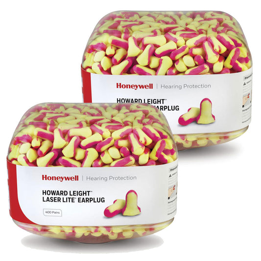 Howard Leight Laser Lite Single-Use Earplug Bulk Canister 400 Pair