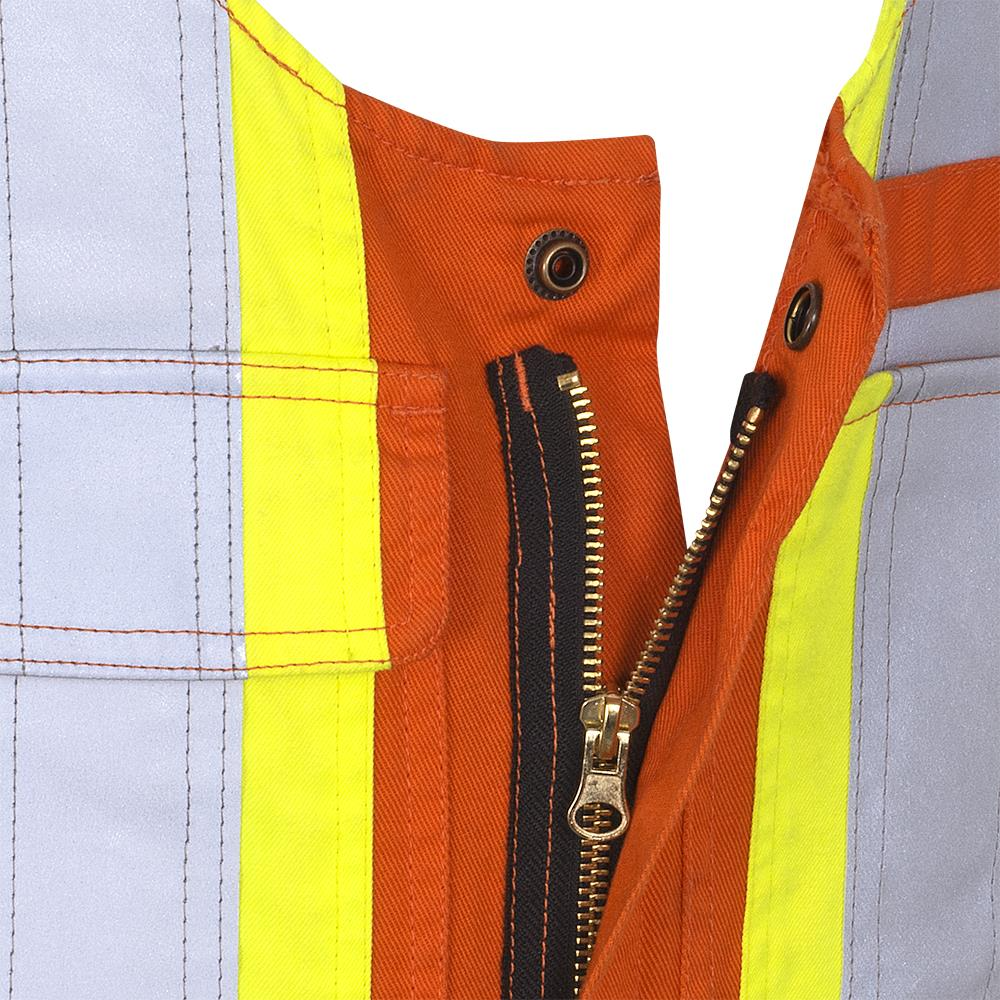 FR-TECH® FR/ARC Rated 7oz Hi-Viz Safety Bib Overalls - 88/12 Cotton/Nylon