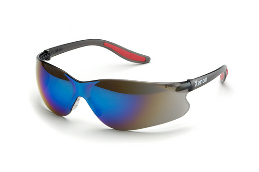 Xenon Blue Mirror Anti-Fog Lens Safety Glasses
