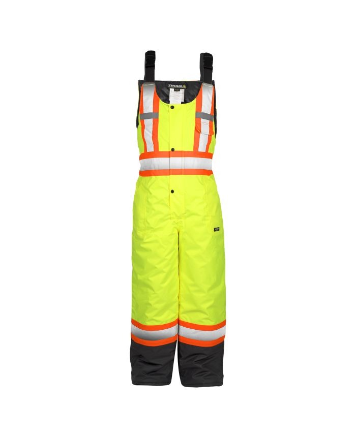 Terra Winter Bib Overalls Orange and Black