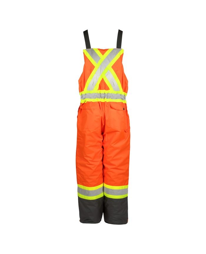 Terra Winter Bib Overalls Orange and Black