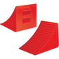 Heavy-Duty Wheel Chocks, Polyurethane, Orange, 14" W x 17" D x 14" H