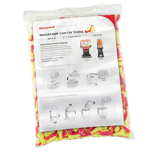 Howard Leight Laser Lite Single-Use Earplug Bulk Bag 200 Pair
