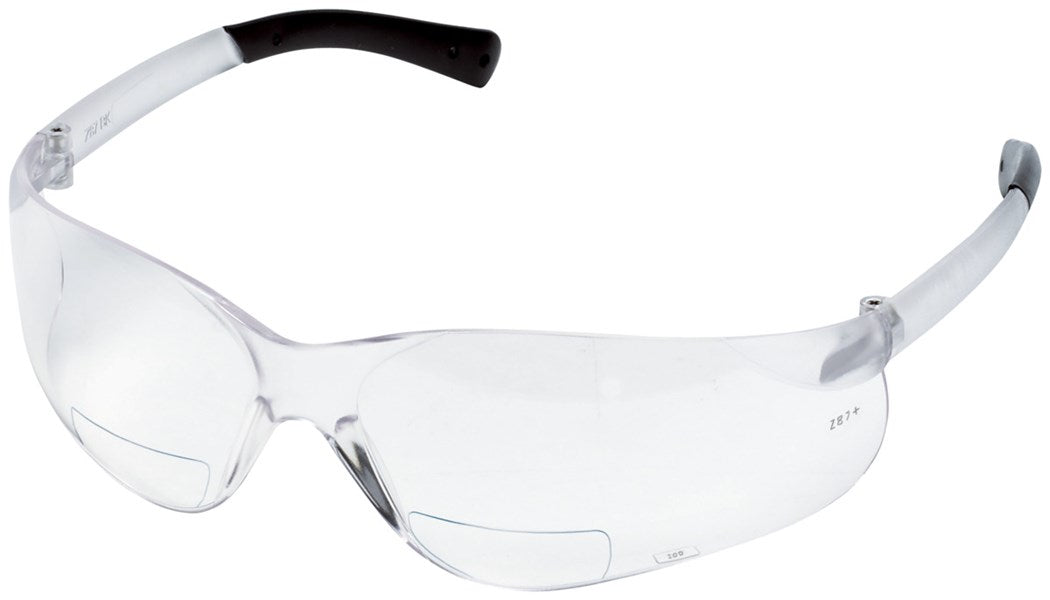 BearKat BK1 Series Bifocal Readers Safety Glasses 1.0 Diopter, Clear Lens 12 Pack