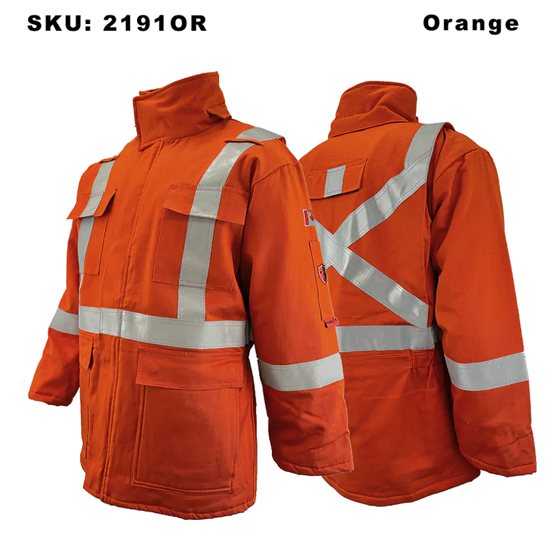 FR Winter Parka With 2" Hi-Vis Stripes, CAT 4