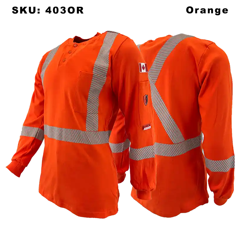 High Vis FR Long Sleeve T-Shirt 2" Stripe