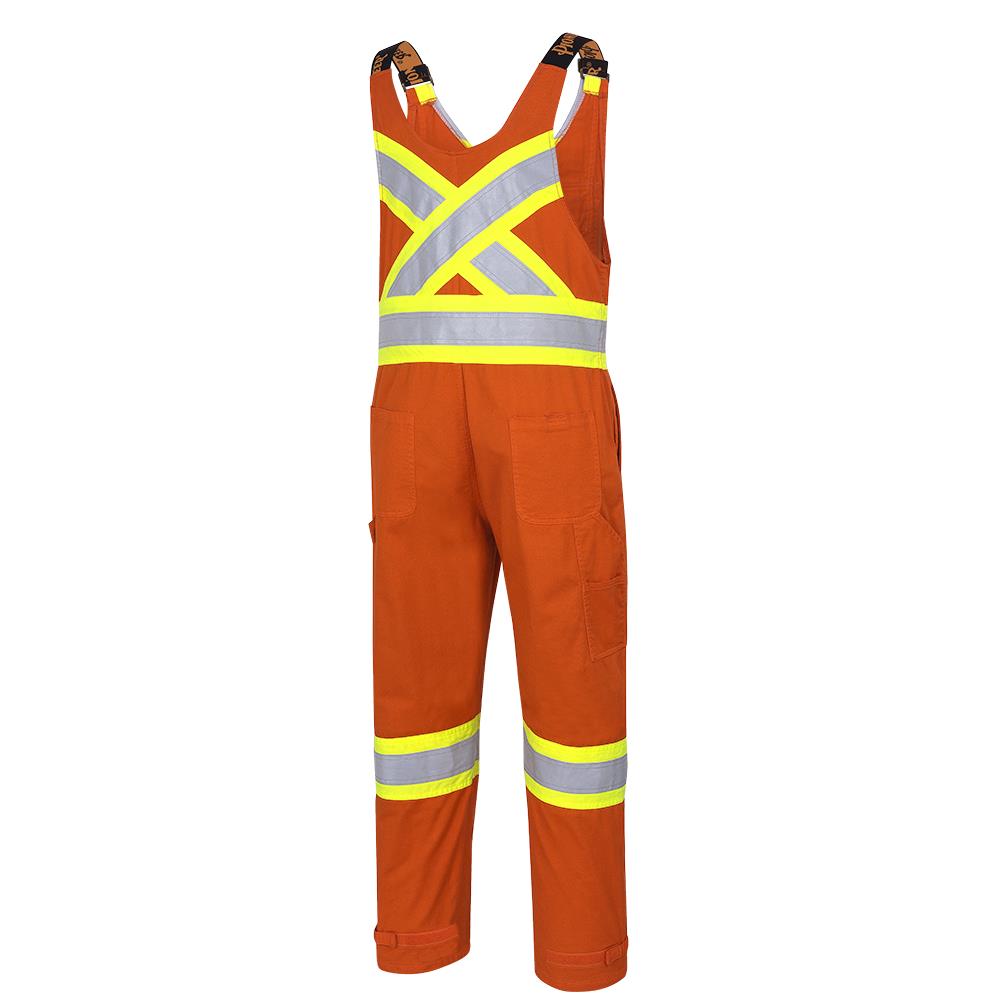 FR-TECH® FR/ARC Rated 7oz Hi-Viz Safety Bib Overalls - 88/12 Cotton/Nylon