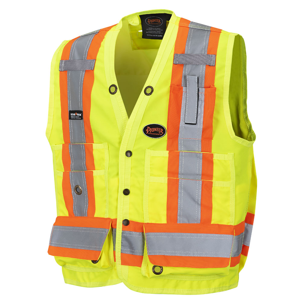 Pioneer Hi-Vis Surveyors Vest, Yellow