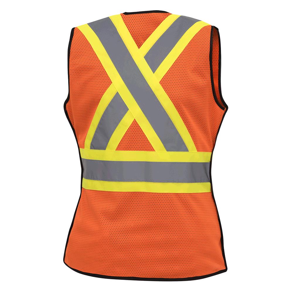 Womens Hi-Vis Orange Safety Tear-Away Vest
