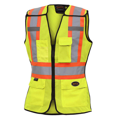 Womens Hi-Vis Yellow Safety Tear-Away Vest