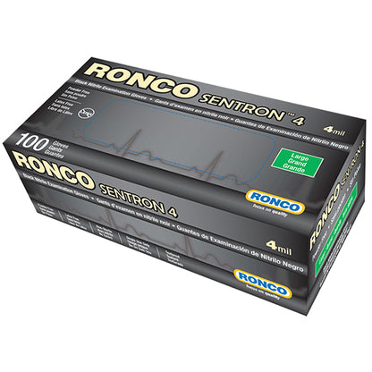 4 Mil Black Nitrile Gloves | Box of 100