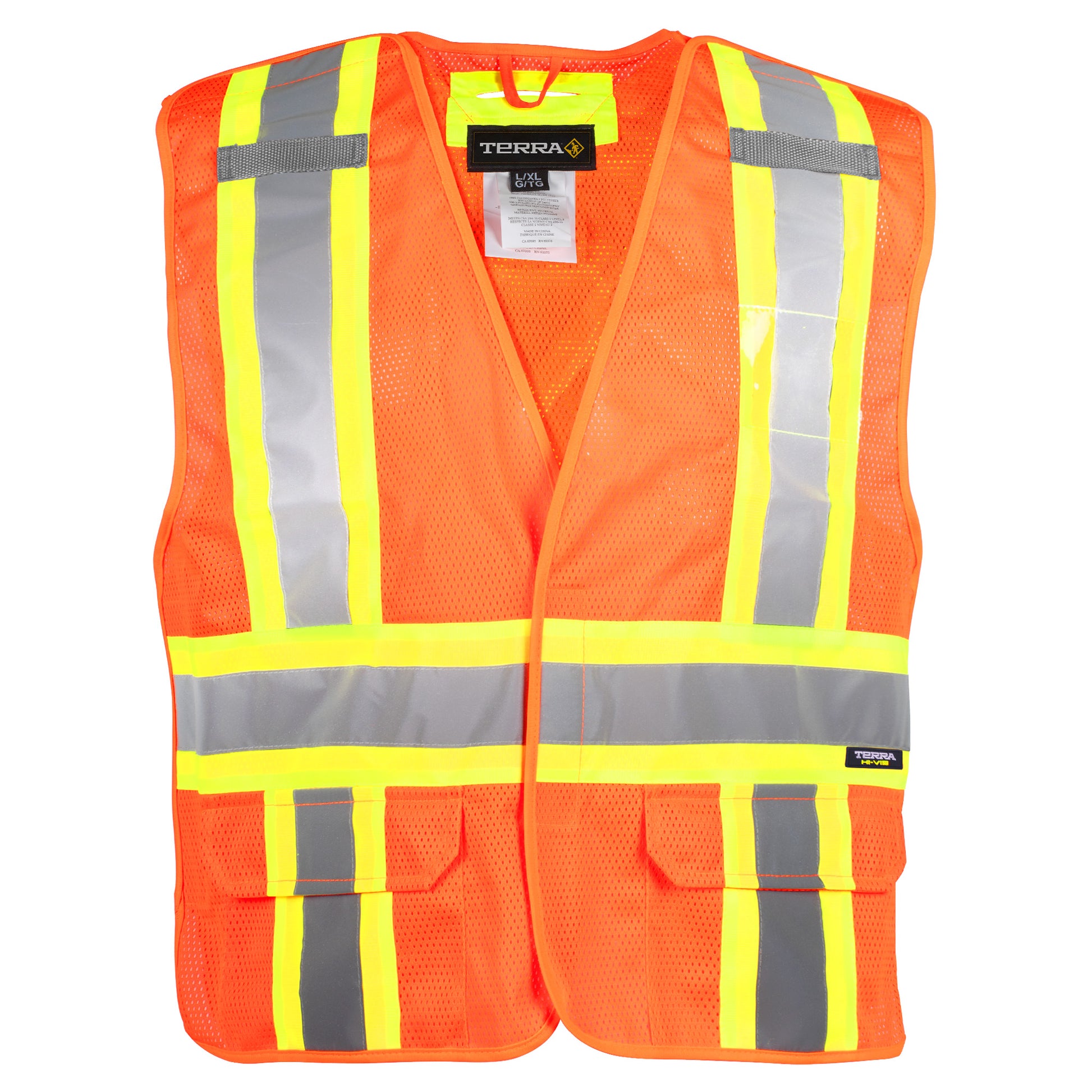 TERRA Hi-Vis 5 Point Tear Away Mesh Vest - supplynow.ca