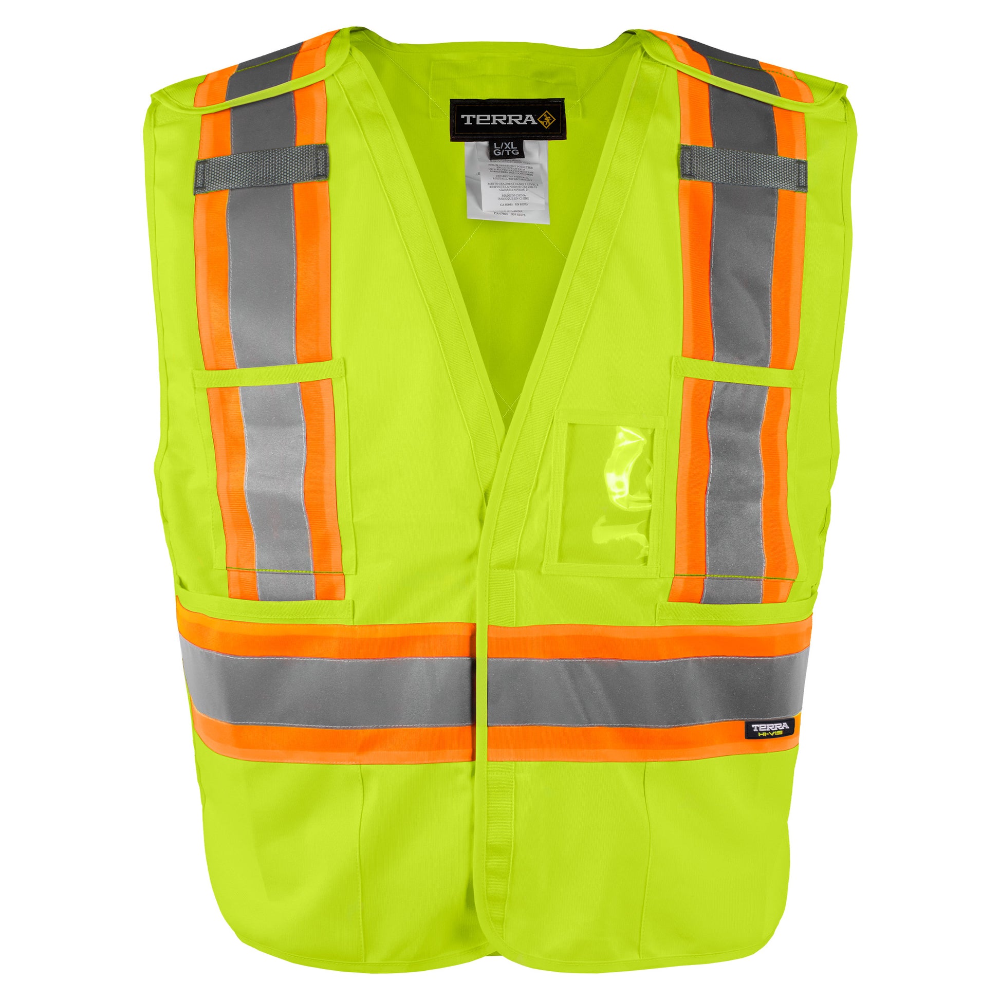 TERRA Hi-Vis Solid 5 Point Tear Away Vest - supplynow.ca
