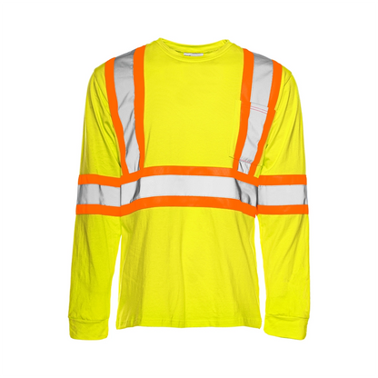 TT4 • Long Sleeve Cotton Traffic T-Shirt, 4″ Refl. Tape
