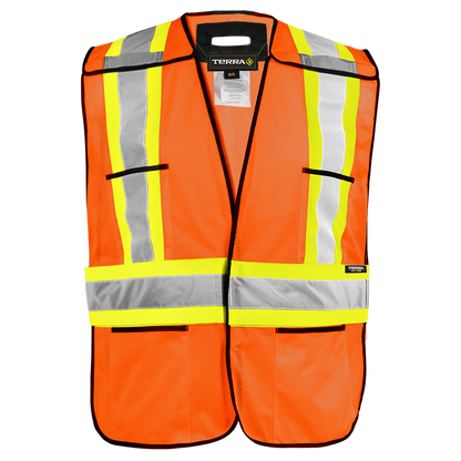 TERRA Hi-Vis 5 Point Tear Away Vest With Black Binding - supplynow.ca