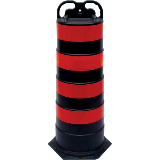 Black Traffic Drum with High Density 4 Inch HIP Sheeting MTO-TC-54 - Drum Only