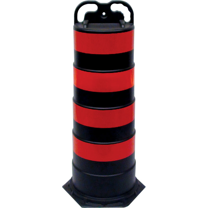 Black Traffic Drum with High Density 4 Inch HIP Sheeting MTO-TC-54 - Drum Only