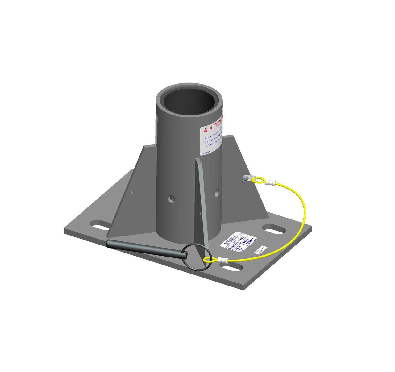 MSA XTIRPA, 3" Center Mount Floor Adapter Base