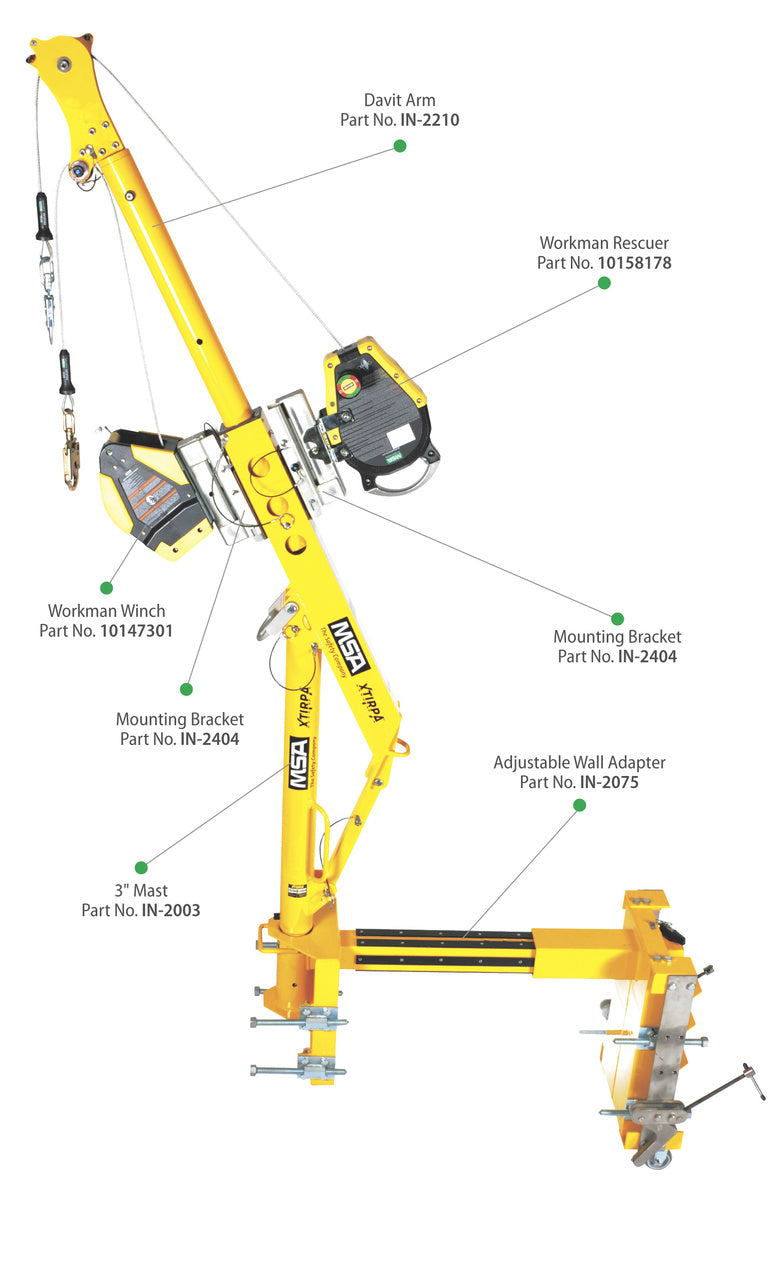 MSA XTIRPA, 3" Diameter Mast Hand Rail Attachment