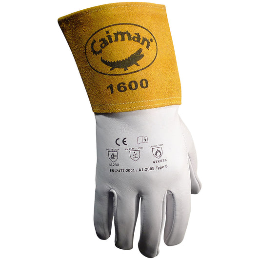 Caiman TIG Welder's Glove with Premium Goat Grain Leather | Pack of 6