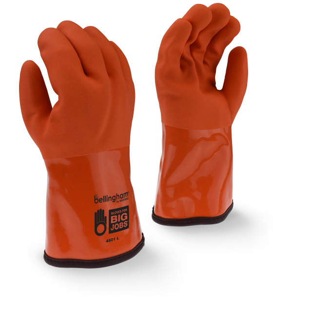 Bellingham Glove 4601 Snow Blower Insulated Double-Dipped PVC Glove, Dozen