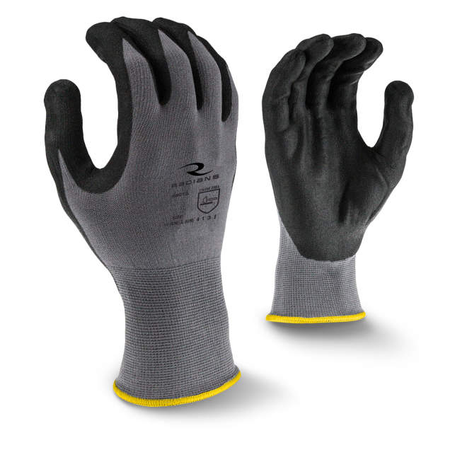 Radians Nylon Shell, Nitrile Foam Dipped Gripper Glove, RWG13